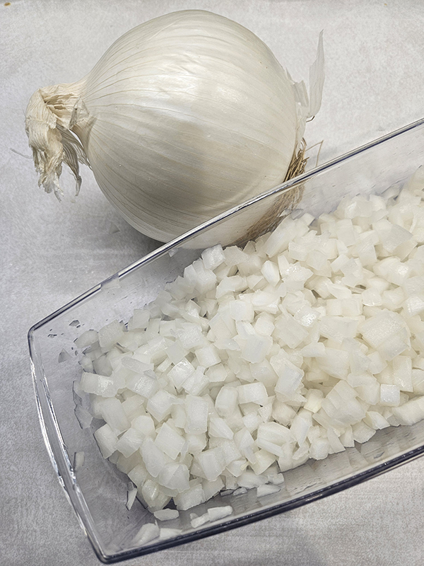 september 2024 homesteading update - diced onions
