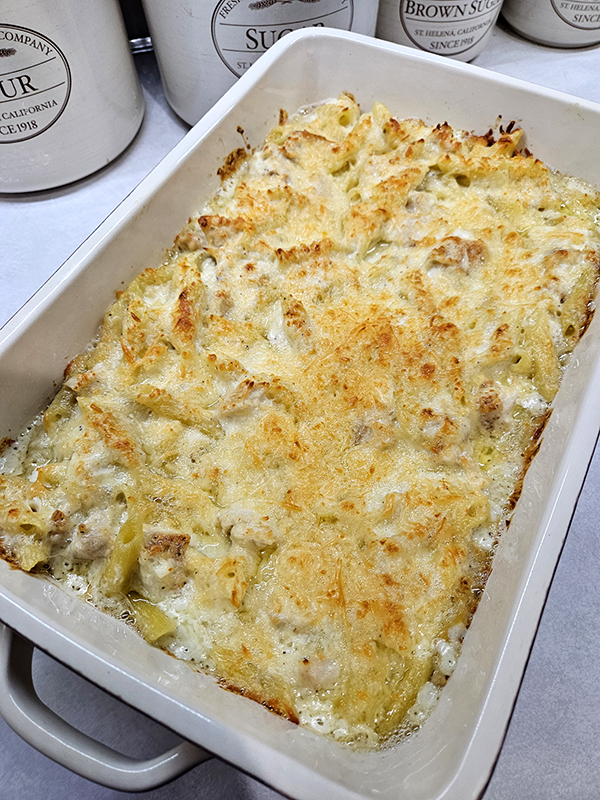 Chicken Alfredo Pasta Bake - January 2025 Homesteading Update