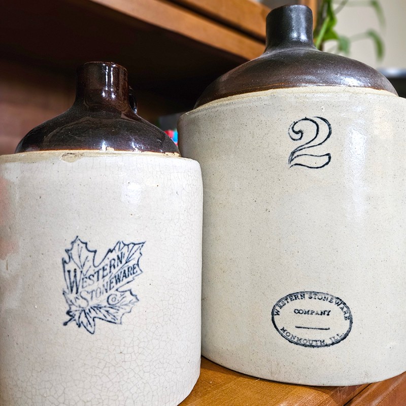two Western Stoneware jugs - Antique Crocks and Jugs