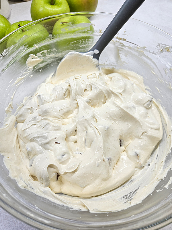 After mixing the snickers