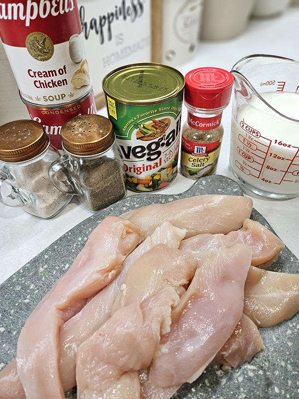 Ingredients for Chicken and Biscuits