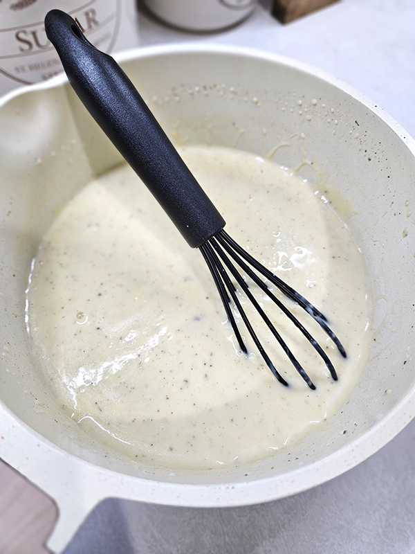 The creamy sauce