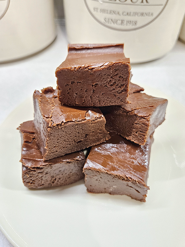 A pile of chocolate fudge