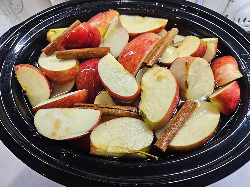 Water added to crockpot before cooking