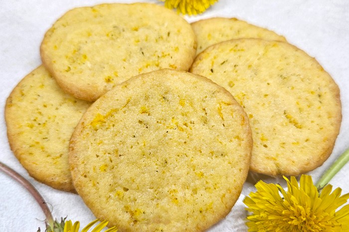Dandelion Shortbread Cookies – Made Using Dandelion Petals