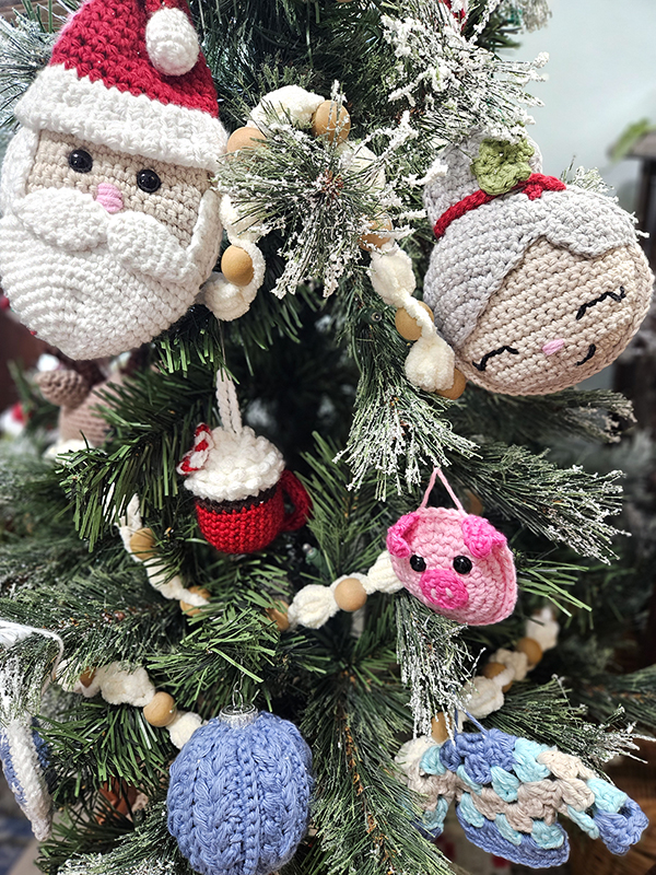 Various crochet ornaments -December 2025 Homesteading Update