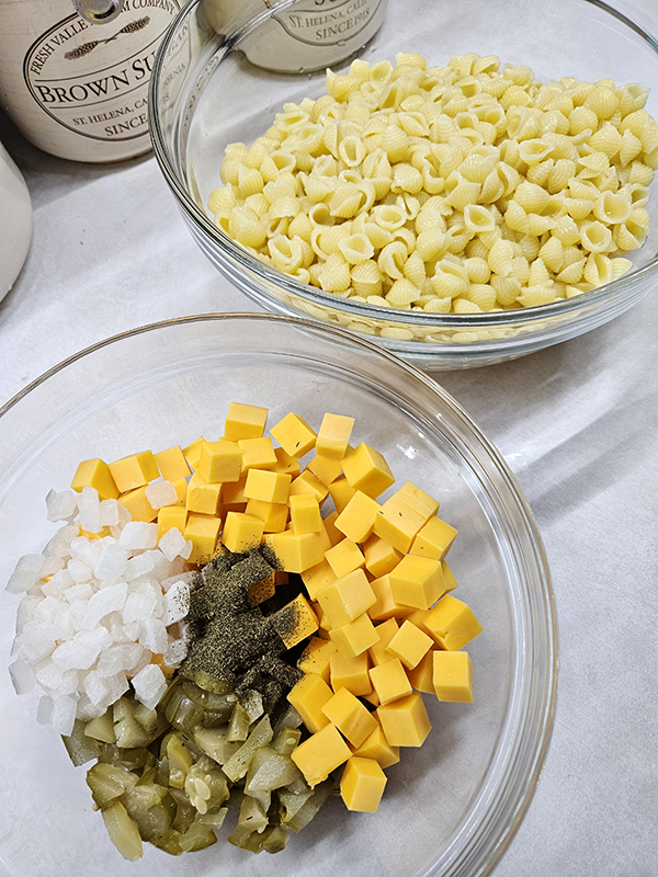 Pasta ingredientsbefore mixing