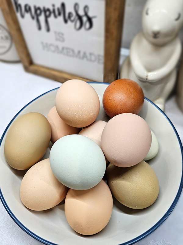 room temperature eggs in a bowl