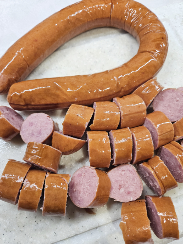 Sausage cut into discs - Foil-Wrapped Sausage and Vegetables