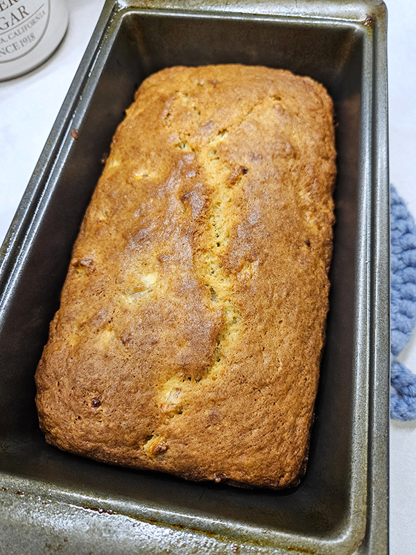 After baking in the pan