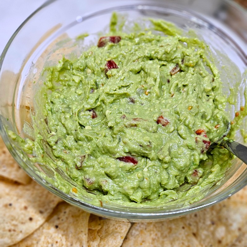 A bowl of six ingredient guacamole