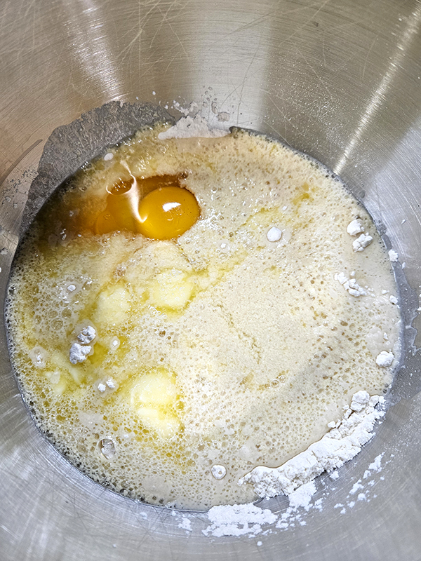 Ingredients for homemade Hawaiian Rolls before mixing