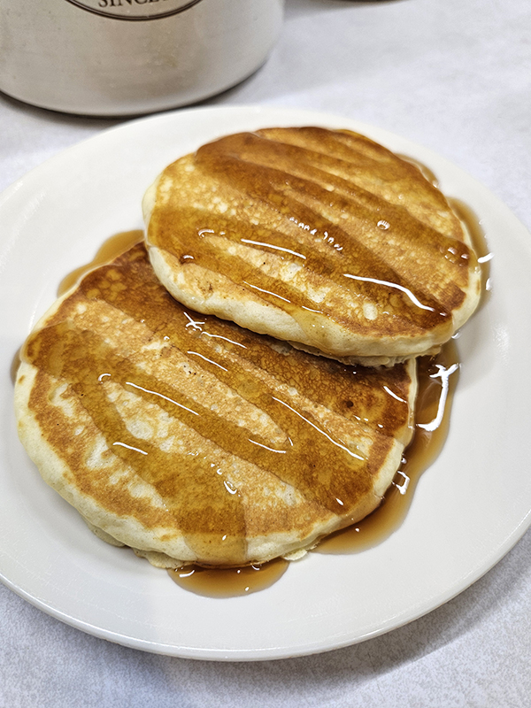 Syrup being used as toppings