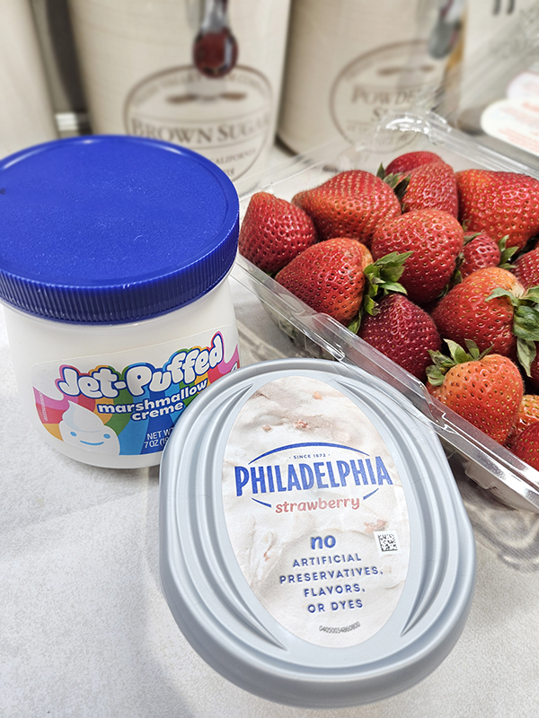 The ingredients for the dip