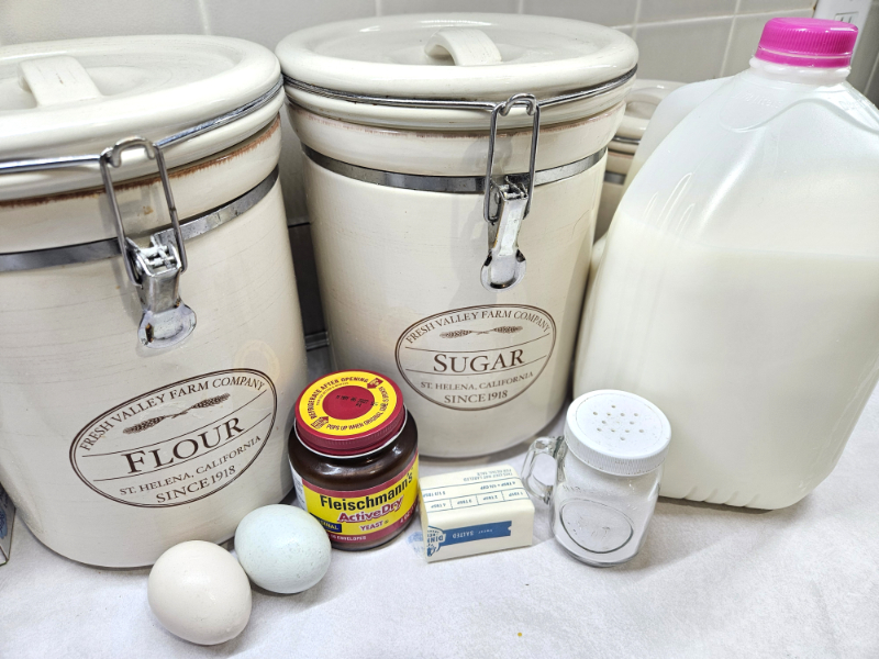 Ingredients for Easy Homemade Dinner Rolls
