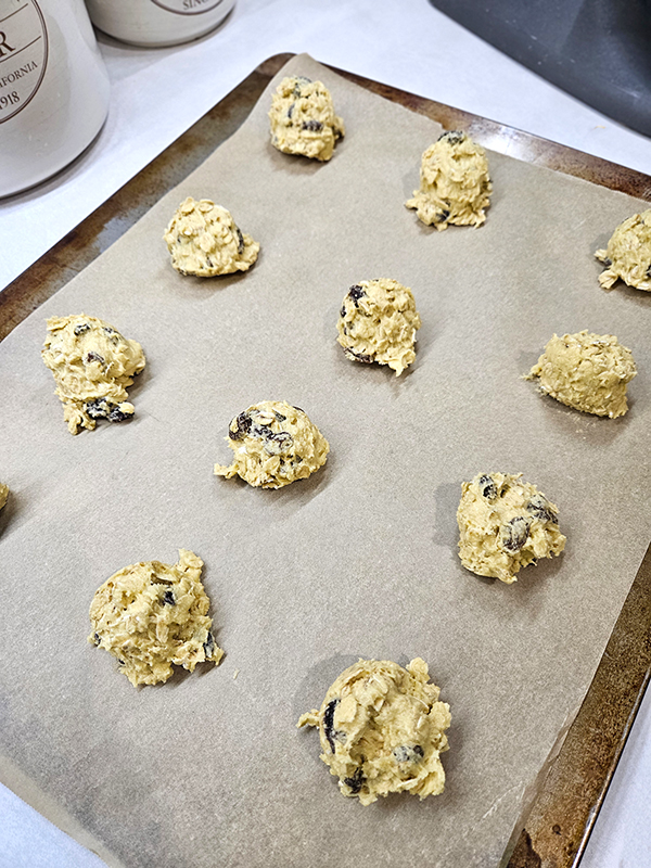 The dough ready for baking
