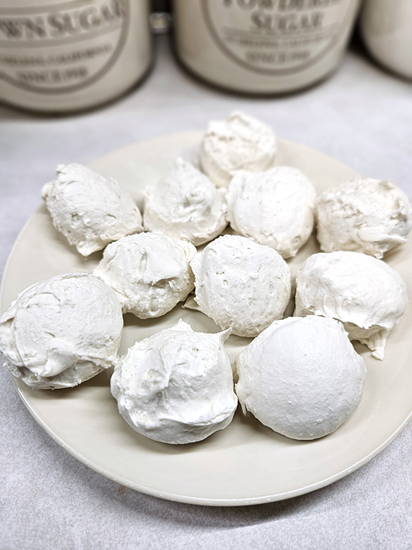 Old fashioned divinity plated