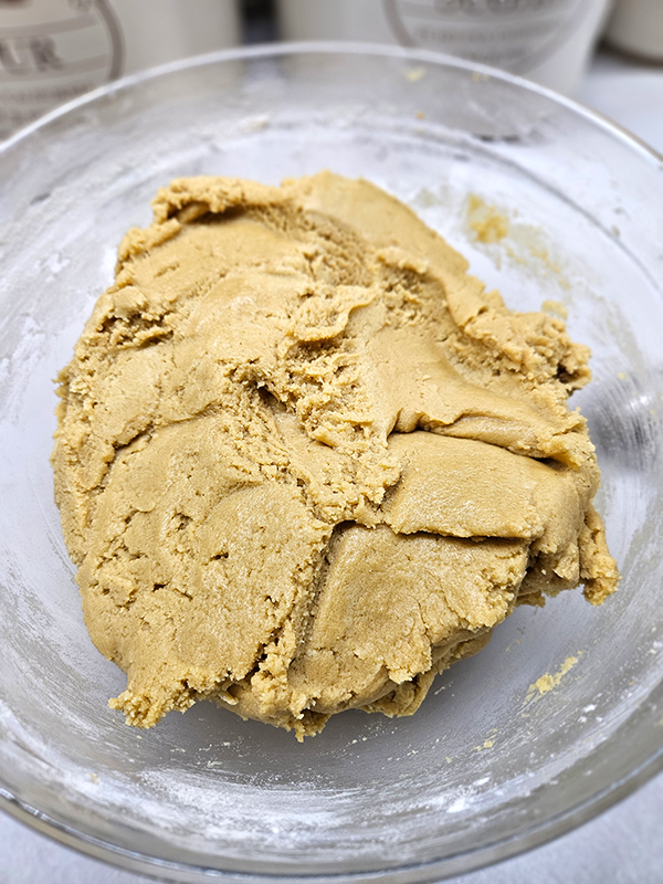 The dough for Grandma's peanut butter cookies