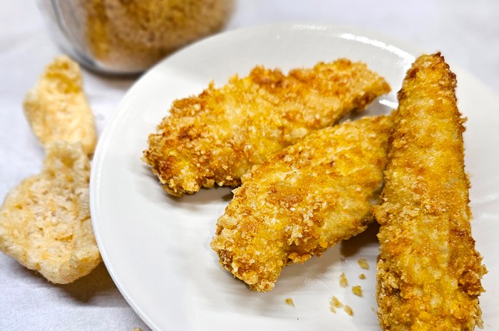 Pork Panko Crispy Chicken Tenders Cooked In The Air Fryer