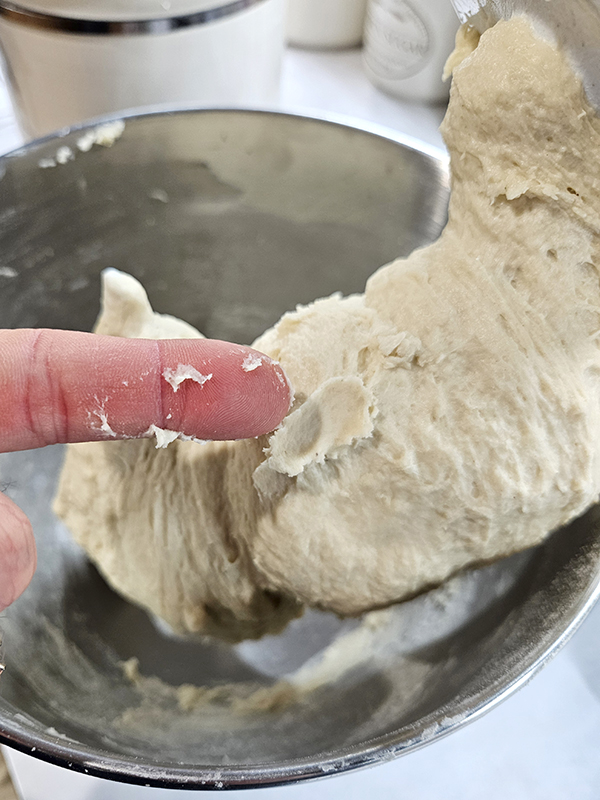the stickiness of the dough - Pullman sandwich bread