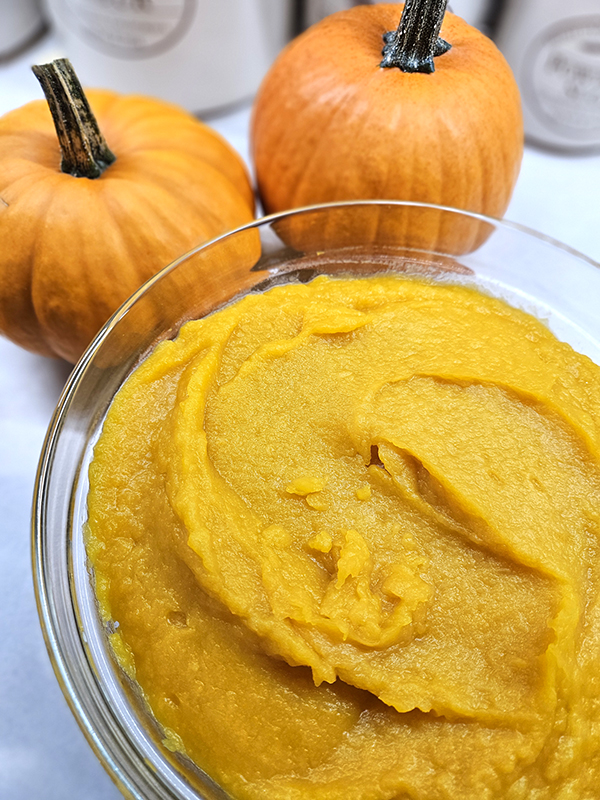 Finished pumpkin puree