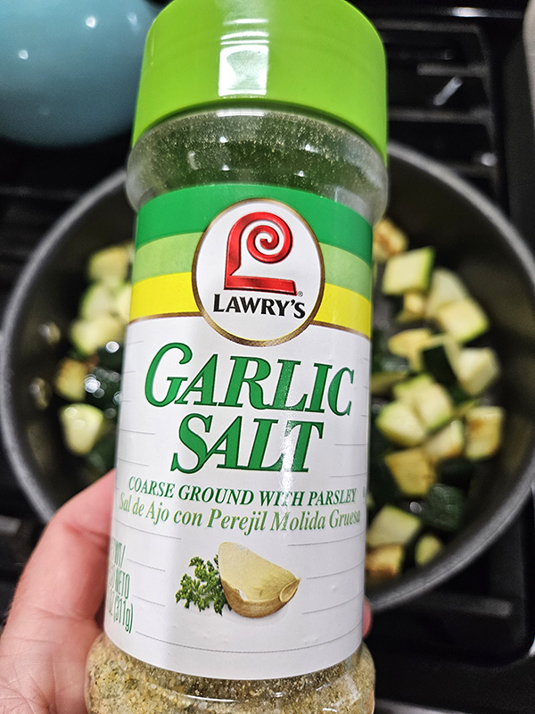 Garlic salt is a great alternative to freshly minced garlic and salt.