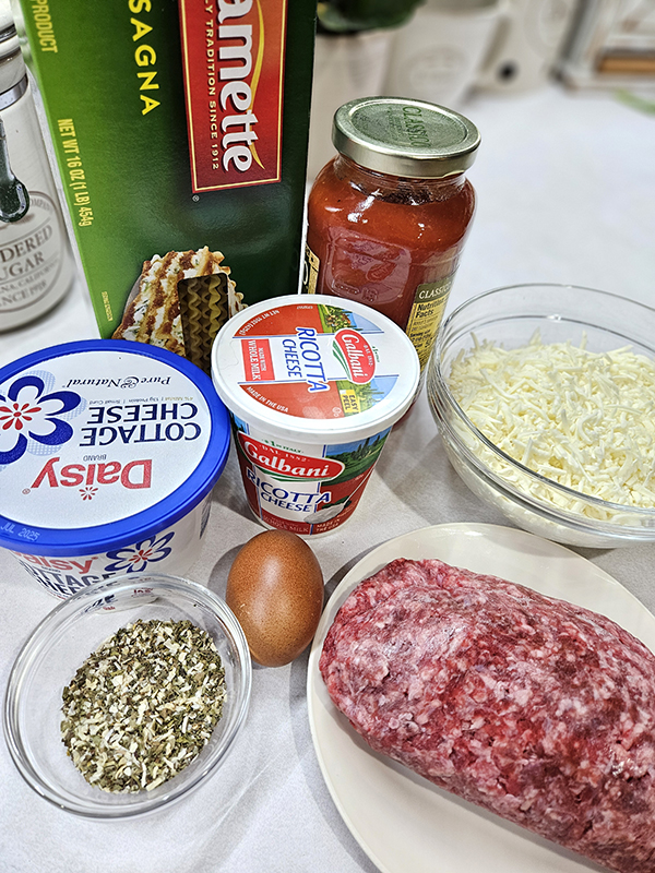 Ingredients for Simple Weeknight Lasagna