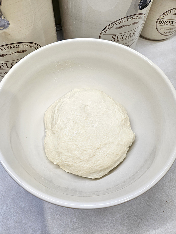 Bread dough proofing before