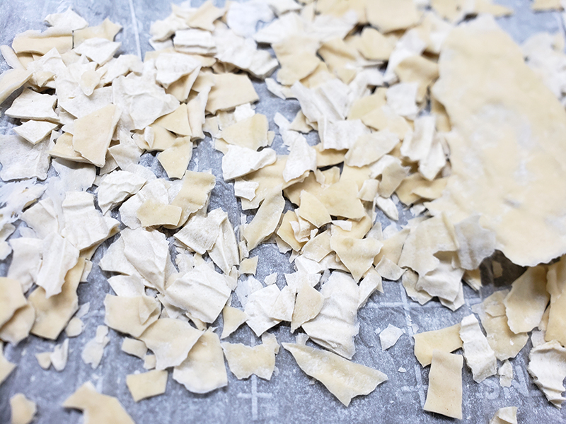 Breaking up the sourdough discard backup
