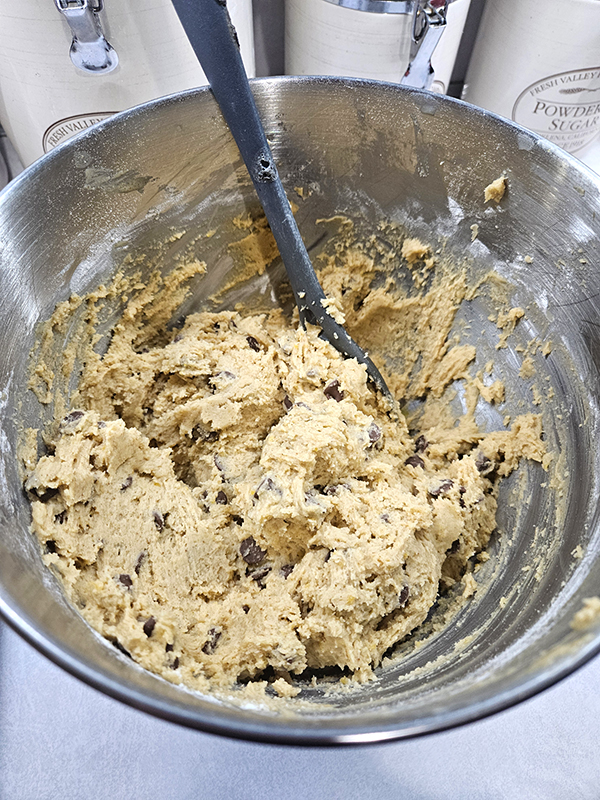 Mixed dough ready for chilling