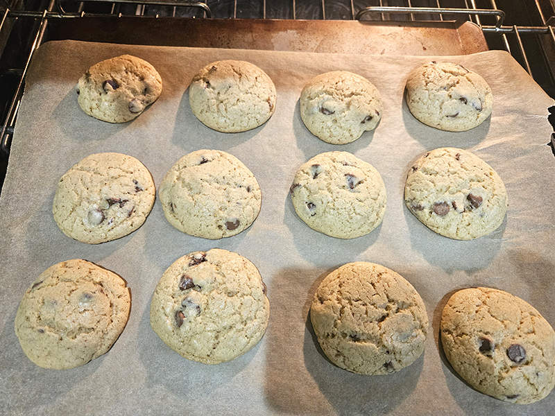 Almost there cookies in an oven