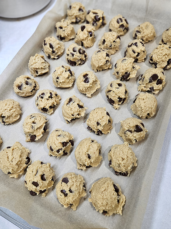 Freezing sourdough discard chocolate chip cookies