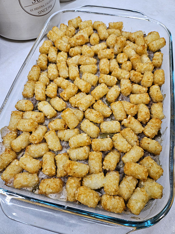 The baked 5 Ingredient Tater Tot Casserole