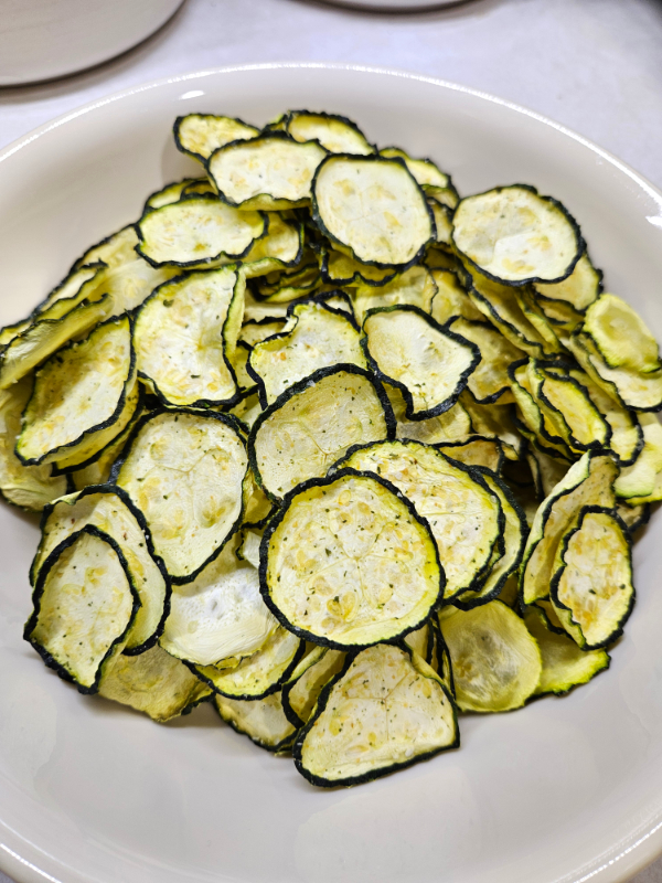 Dehydrated zucchini chips - Too Much Zucchini