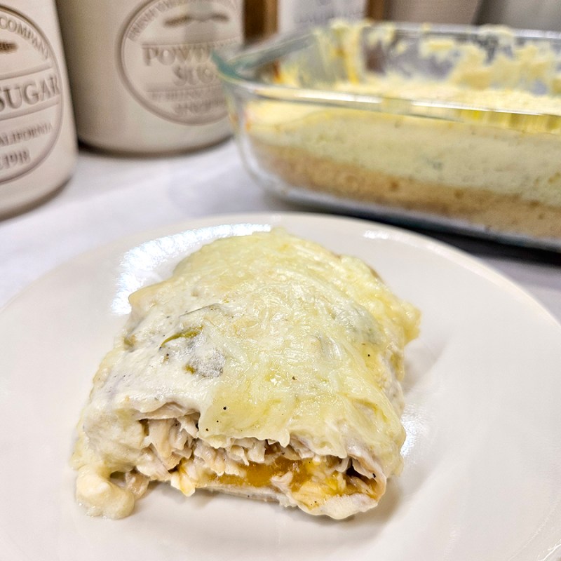 Easy White Chicken Enchiladas