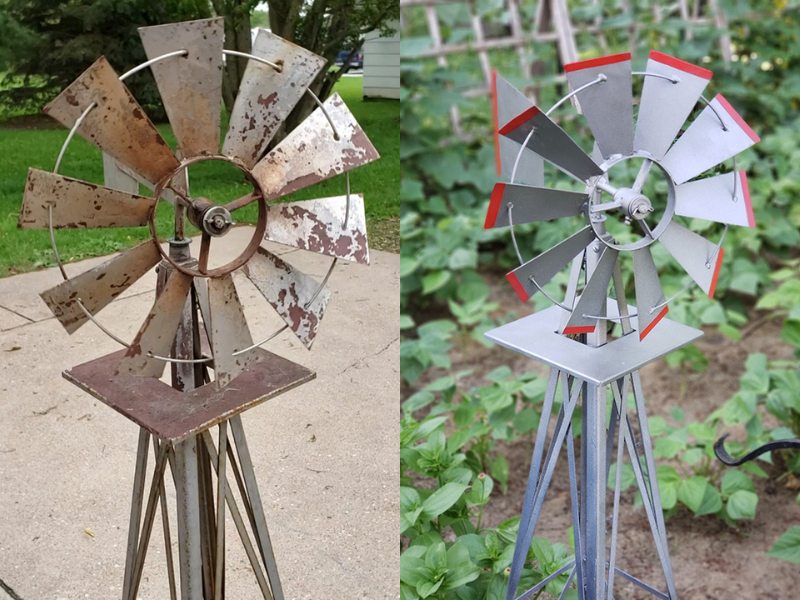 The story of the little windmill includes pictures of the before and after. 